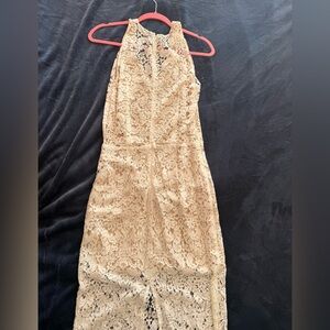 Classic Elegant Lace Dress - Cream